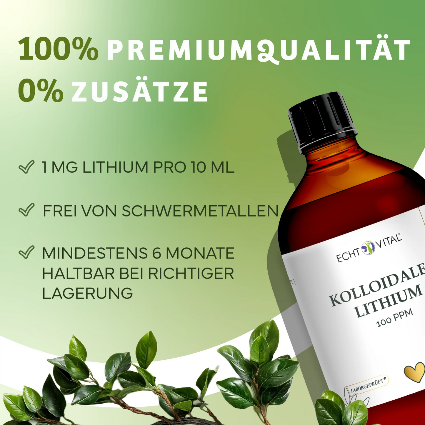 Kolloidales Lithium 100 ppm