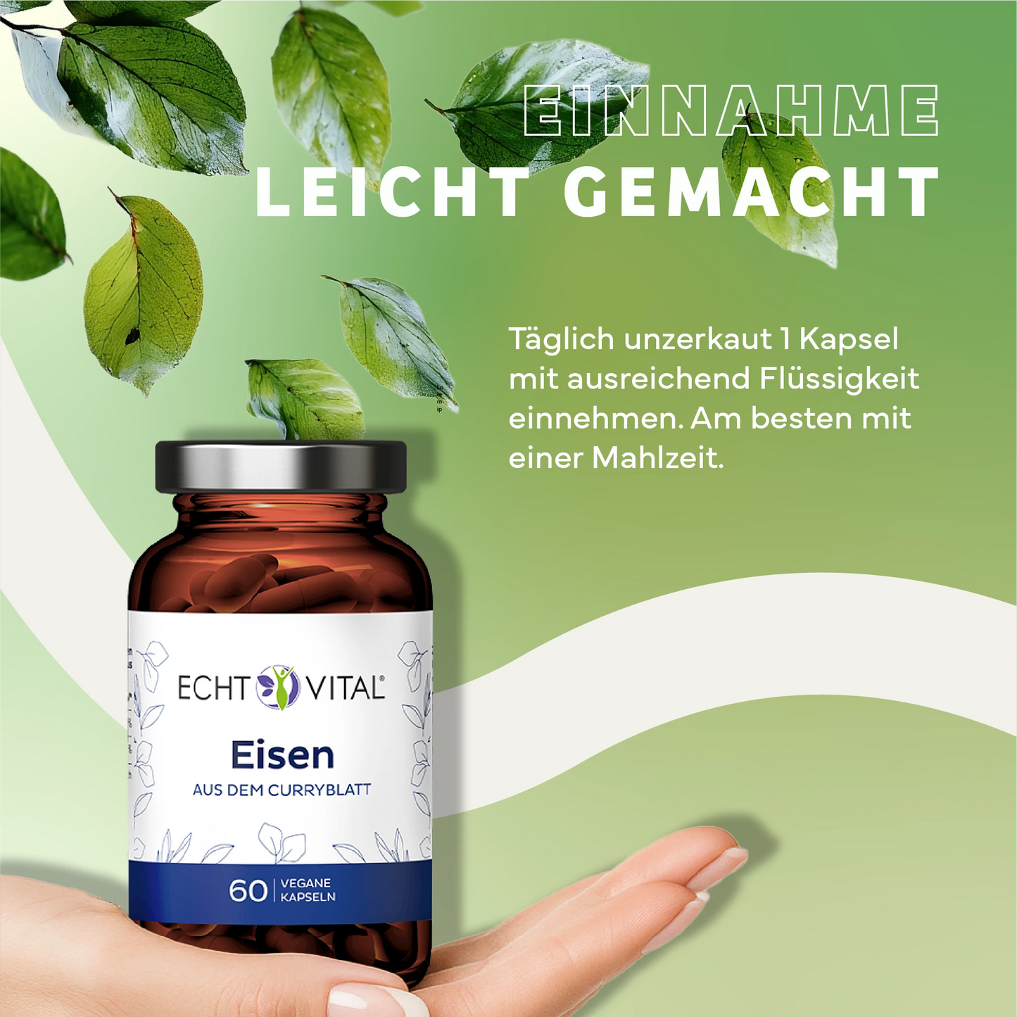 Natürliches Eisen aus dem Curryblatt mit Acerola