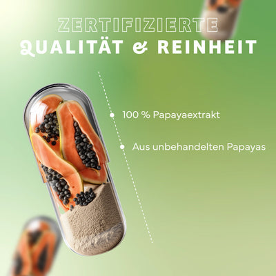 Papain Kapseln aus Papayas