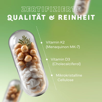 Vitamin D3 - K2 Kapseln natürlich