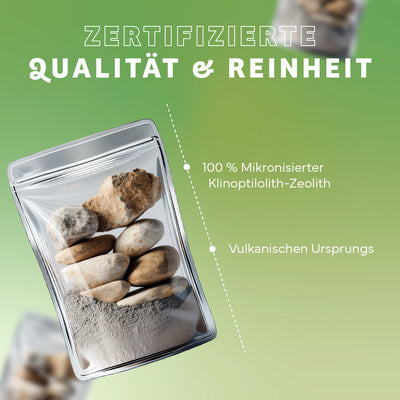 Zeolith - 1 Glas mit 180 g Pulver