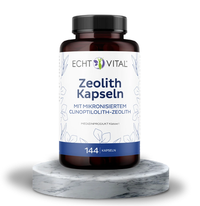 Zeolith - 1 Glas mit 144 Kapseln